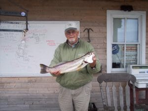 Bucktail Willie at Whale Creek Marina in 2010 with that day's catch